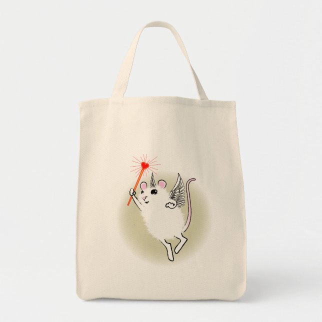 Tote Bag Souris Féerie blanche (Devant)