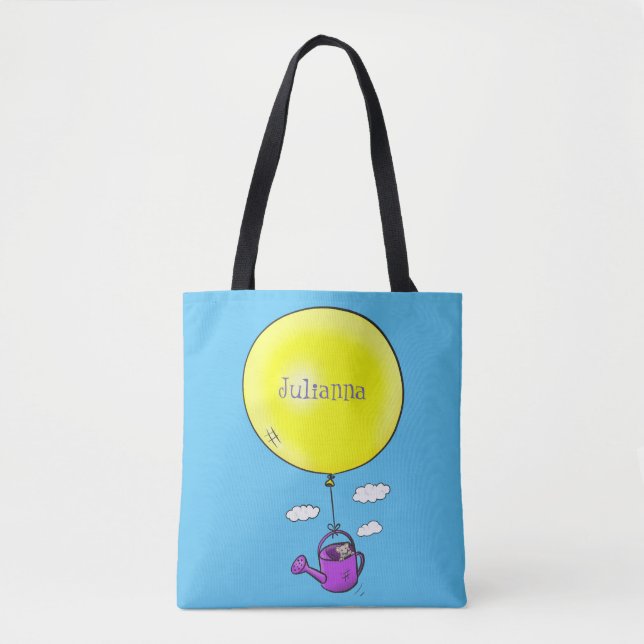 Tote Bag Souris mignonne dans la canette d'arrosage avec de (Devant)
