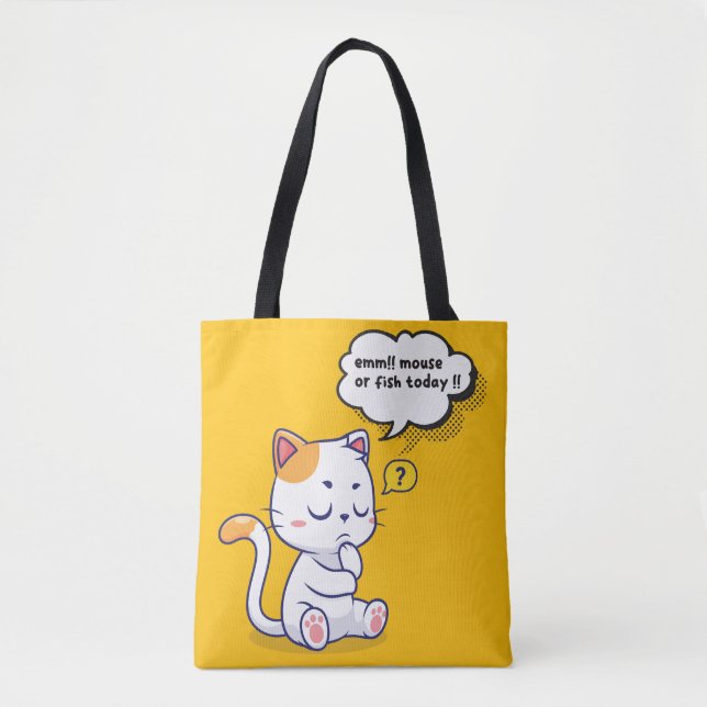 Tote Bag Souris ou poisson ? - animal de compagnie drôle -  (Devant)