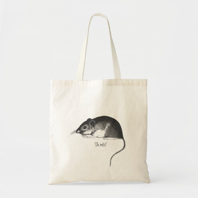 Tote Bag souris rat vintage rétro chic (Devant)