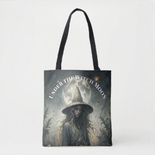 Tote Bag Sous la lune des sorcières - Sorcière gothique
