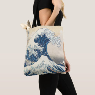 Tote Bag Sous la vague outre de Kanagawa