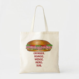 Tote Bag Sous-marin Sandwich Grinder Hoagie Sub Hero Fourre