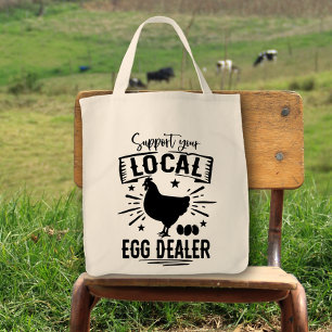 Tote Bag Soutenez votre marché local de négociants d'oeufs