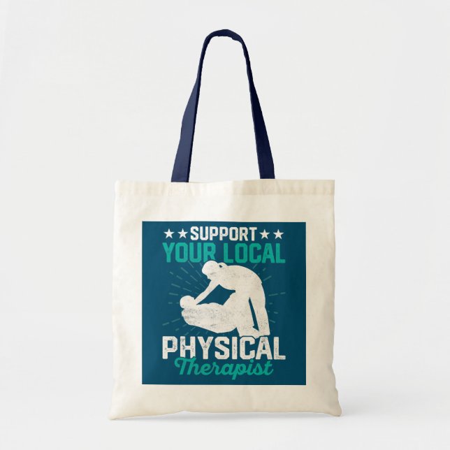 Tote Bag Soutenez votre physiothérapeute local (Devant)