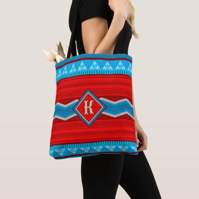 Tote Bag Southwest River Canyon Rouge Turquoise Personnalis (De près)