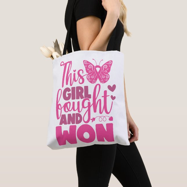TOTE BAG SOUTIEN AU CANCER DU SEIN ET SENSIBILISATION (De près)