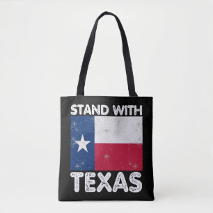 Tote Bag Soutien au Texas Je suis avec le drapeau texan du