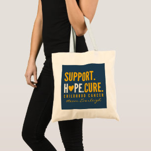 Tote Bag soutien pour le cancer de l'enfance Nom personnali