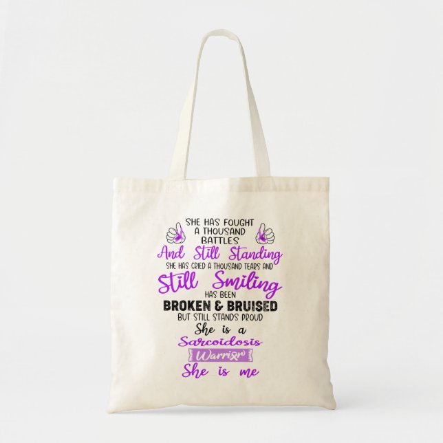 Tote Bag Soutien Sarcoidosis Guerriers Cadeaux (Devant)
