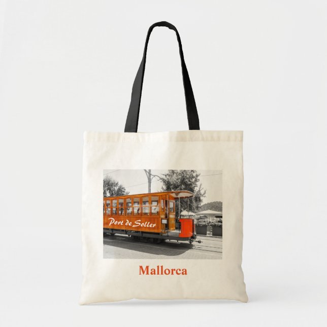 Tote Bag Souvenir de tram de Majorque Port de Soller Old (Devant)