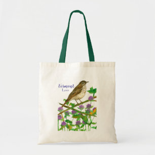 Tote Bag Souvenir du Vermont Fourre-tout Hermit Thrush Bird