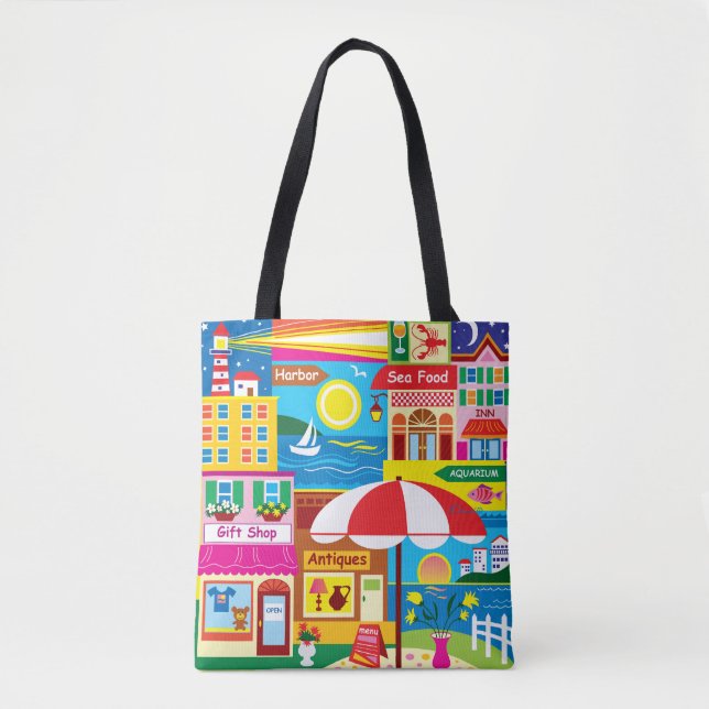 Tote Bag Souvenirs de bord de mer (Devant)