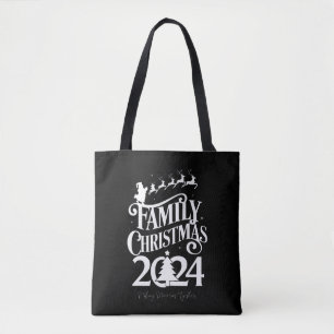 Tote Bag Souvenirs de Noël en famille 2024 ensemble corresp