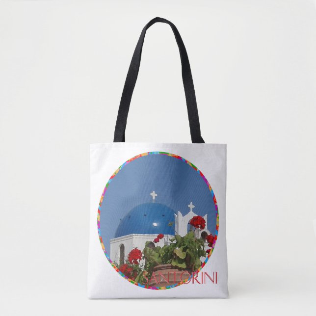 Tote Bag Souvenirs de Santorin (Devant)