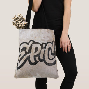 Tote Bag Soyez audacieux avec la lettre EPIC - Graffiti Fas