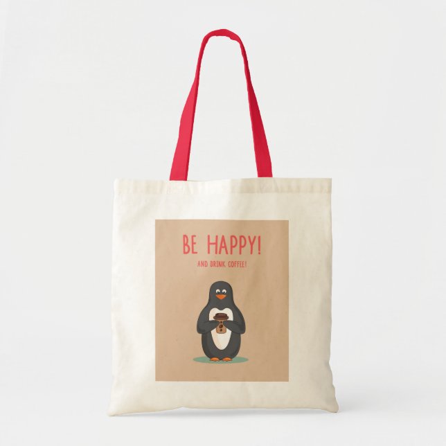 Tote Bag Soyez café heureux et de boissons (Devant)