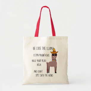 Tote Bag Soyez comme la Llama Fourre-tout