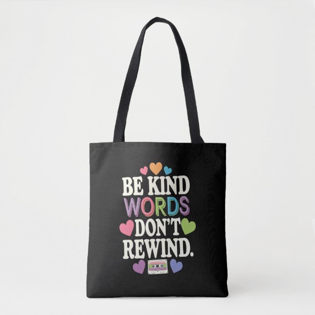 Tote Bag Soyez des mots gentils ne remuez pas drôle (Devant)
