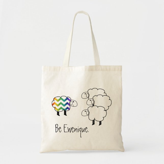 Tote Bag Soyez Ewenique Rainbow Sheep (Devant)