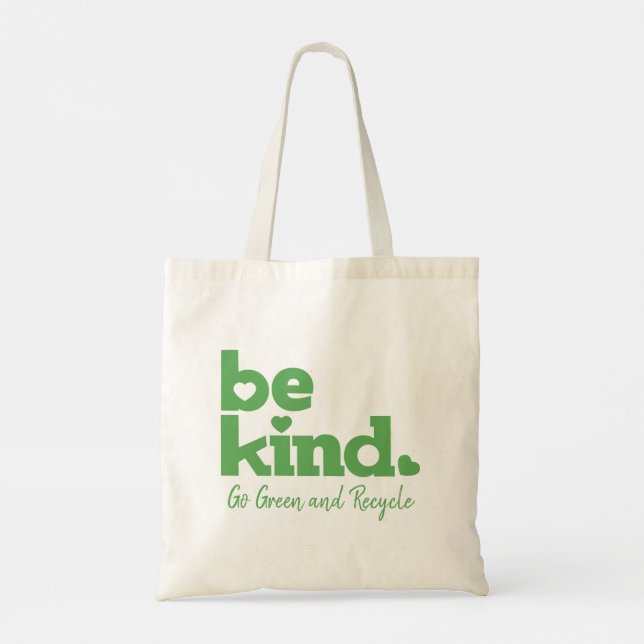 Tote Bag Soyez gentil de l'environnement slogan personnalis (Dos)
