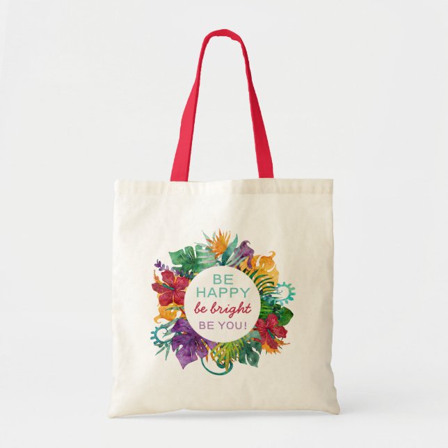 Tote Bag Soyez heureux d'être heureux d'être vous la couron (Devant)