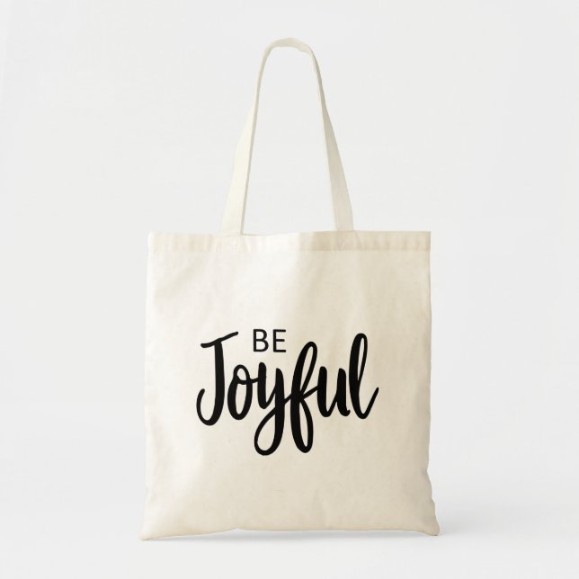Tote Bag Soyez Joyeux Evangile Graphique Esthétique Christi (Devant)