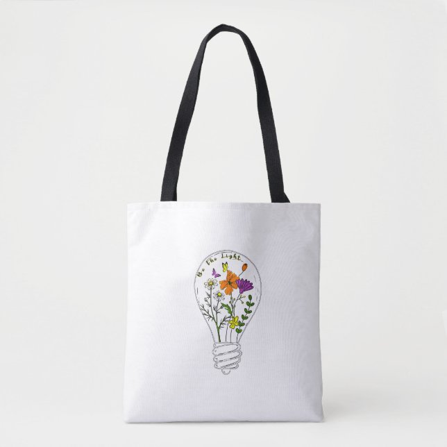 Tote Bag Soyez La Citation Motivationnelle Du Fleur sauvage (Devant)