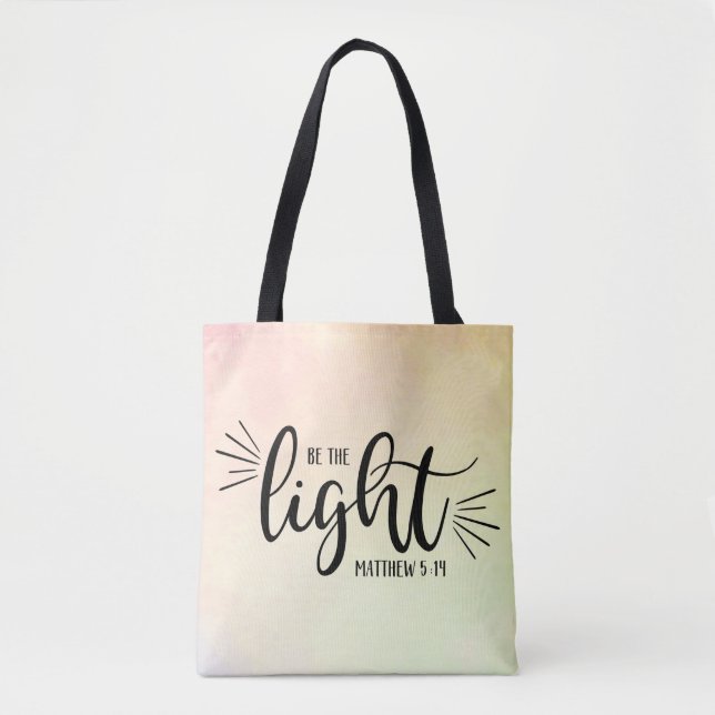 Tote Bag Soyez la Lumière Matthieu 5:14 (Devant)