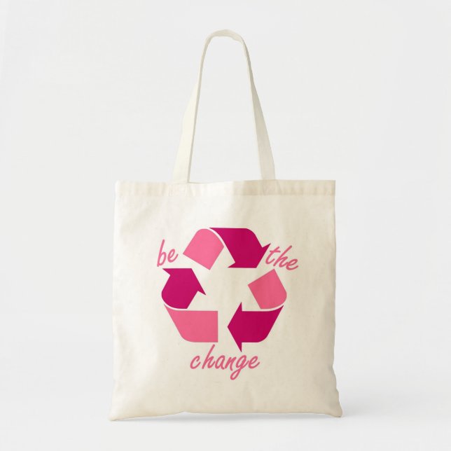 Tote Bag "soyez le changement" par b-congé (Devant)