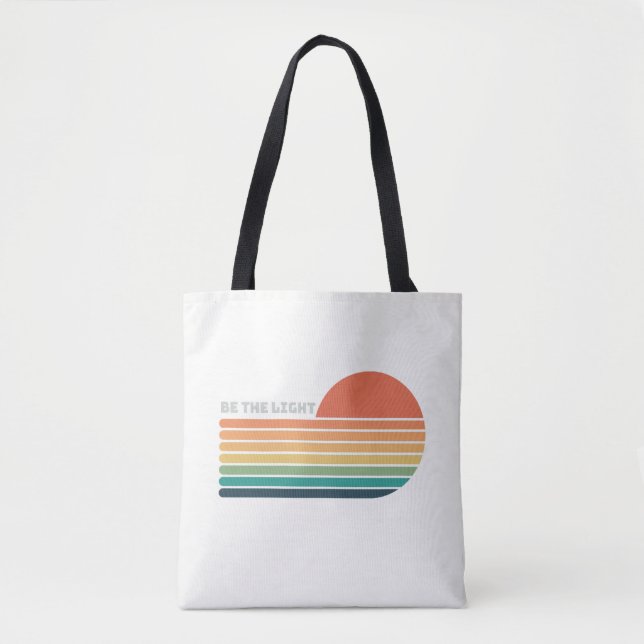 Tote Bag Soyez le Light Retro Inspirational Shopping (Devant)