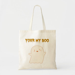 Tote Bag Soyez mon fantôme d'Halloween Boo