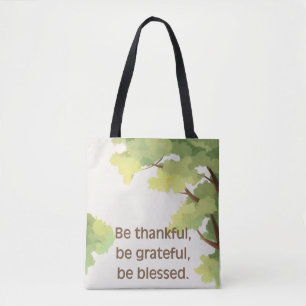 Tote Bag 'Soyez reconnaissant' Inspirant et inspiré de la n