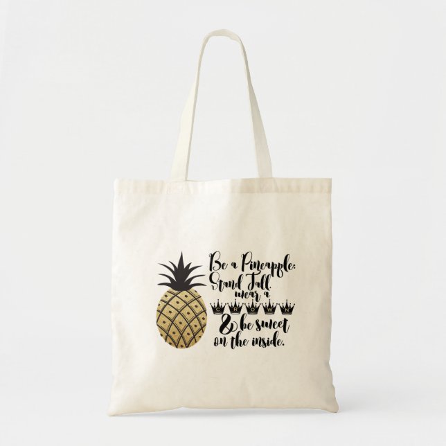 Tote Bag Soyez un ananas (Devant)