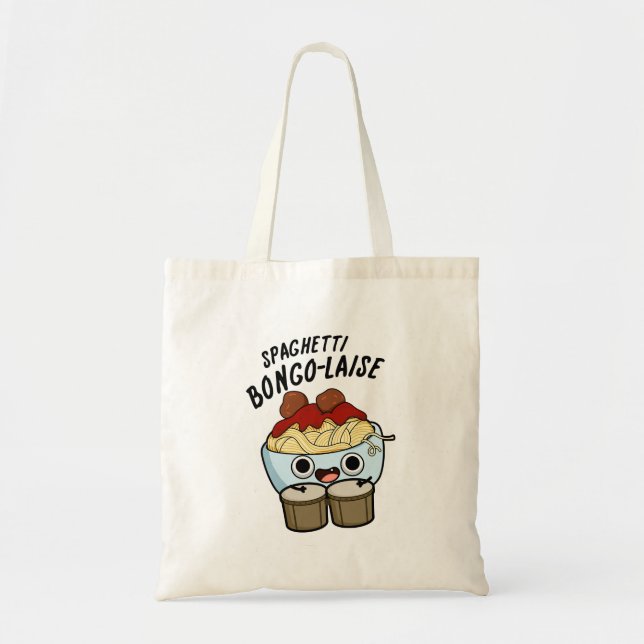 Tote Bag Spaghetti Bongolaise Funky Food Pun (Devant)