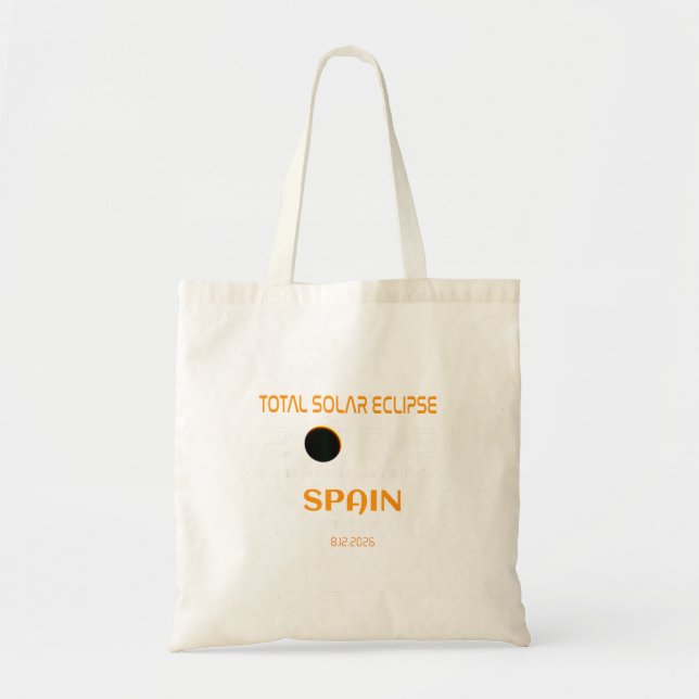 Tote Bag Spain Barcelona Total Solar Eclipse August 2026 (Devant)