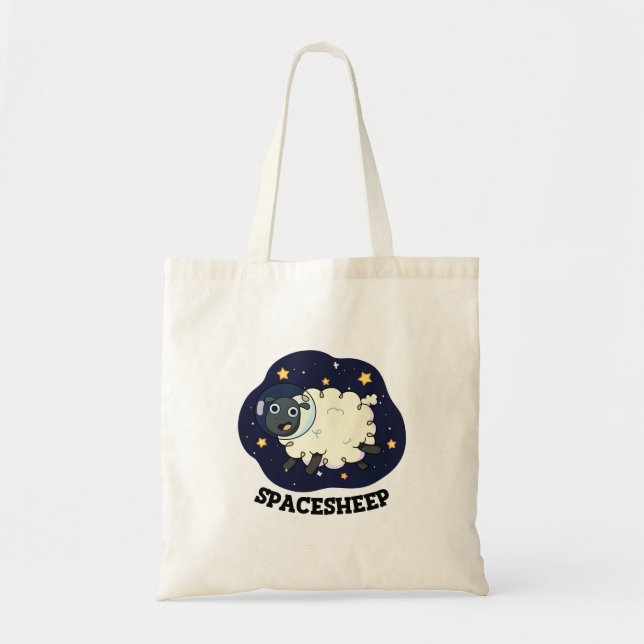 Tote Bag Spatial Sheep Funny Astronaut Pun (Devant)