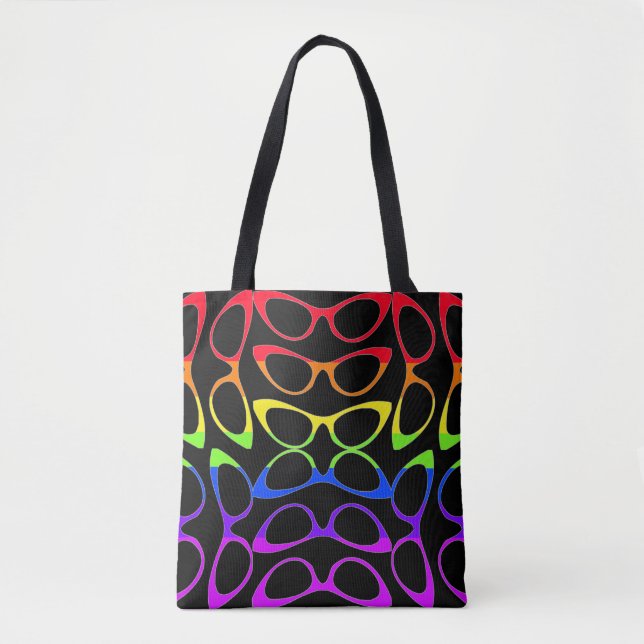Tote Bag Spectaculaire Motif arc-en-ciel lunettes pour oeil (Devant)