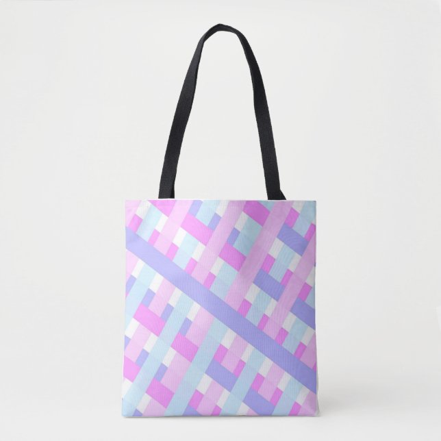 Tote Bag Spectre de couleur et de ligne rose (Devant)