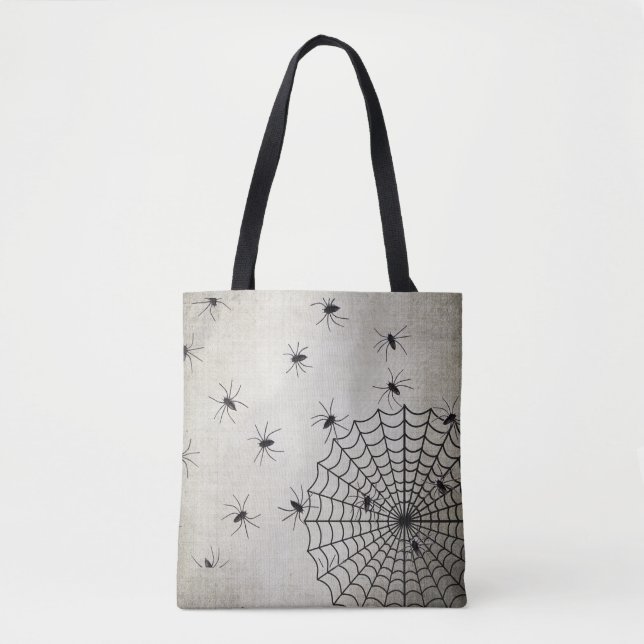 Tote Bag Spider Web Et Araignées Éffrayantes (Devant)