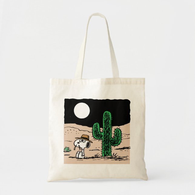 Tote Bag Spike dans un désert illuminé par la Lune (Devant)