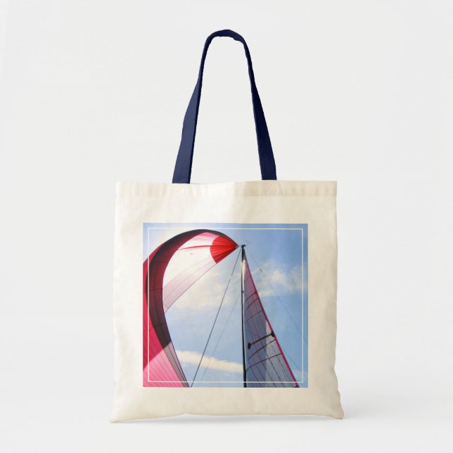 Tote Bag Spinnaker rouge avec Sun (Devant)