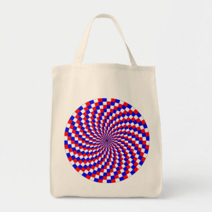 Tote Bag Spirale bleue rouge blanc par Kenneth Yoncich