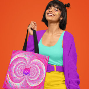 Tote Bag Spirale rose funky