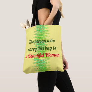 Tote Bag Spirales à feuillage persistant en Fourre-tout jau