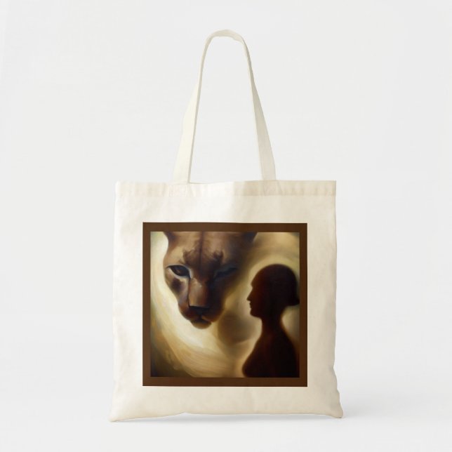 Tote Bag Spirit Animal Cougar 1 (Devant)