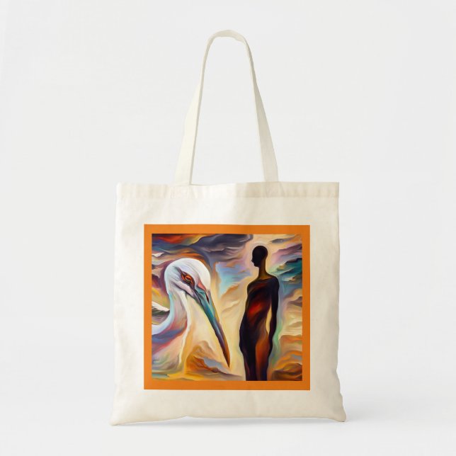 Tote Bag Spirit Animal Stork 2 (Devant)