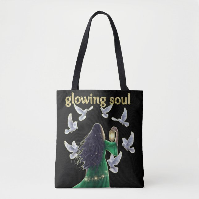 Tote Bag Spiritual women with lantern EVERY DAY (Devant)