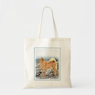 Tote Bag Spitz finlandais à Seashore Peinture - Chien Art