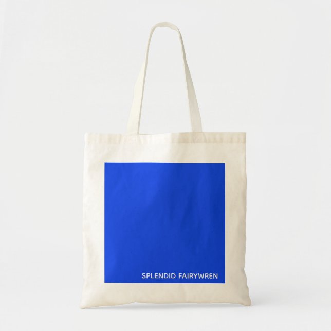 Tote Bag Splendid Fairywren Blue Colour Name (Devant)